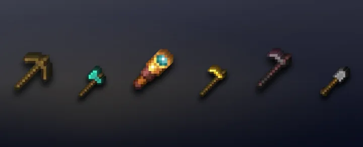 Tools in Minecraft: 35 items with recipes and stats