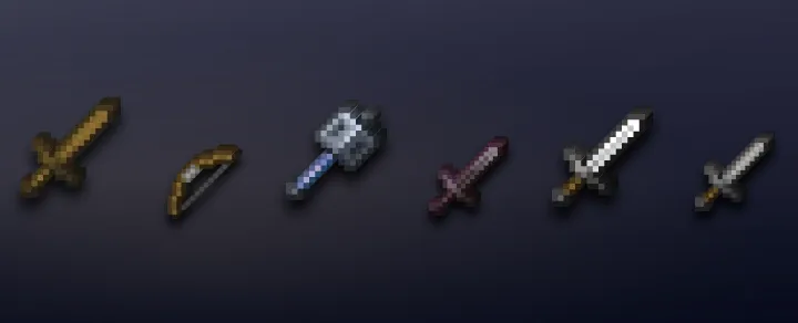 Weapons in Minecraft: 12 items with recipes and stats